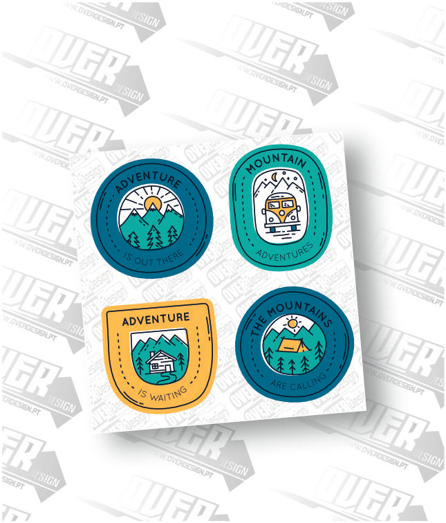 Folha com 4 Autocolantes "Adventure"