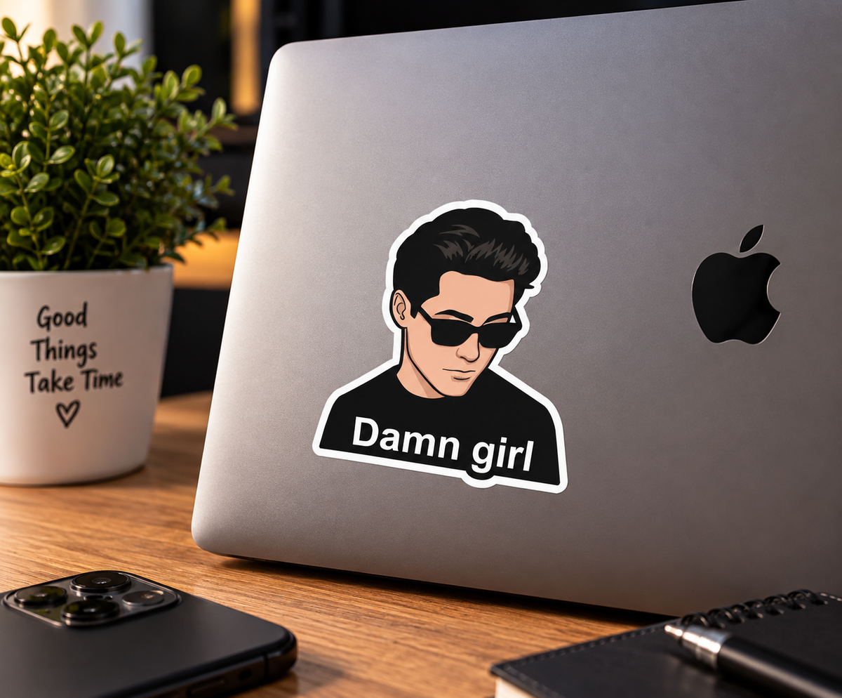 Autocolante Damn Girl – Funny Meme