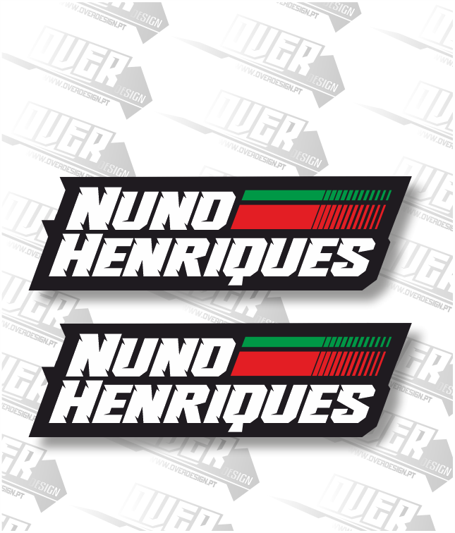 2 Autocolantes Bandeira + Nome