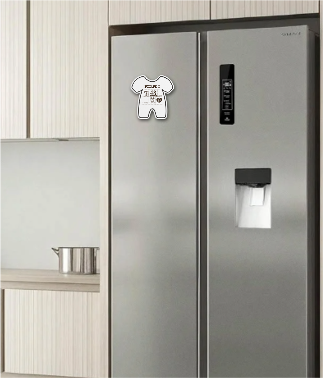 Íman de Frigorífico em MDF Personalizado – Lembrança de Nascimento