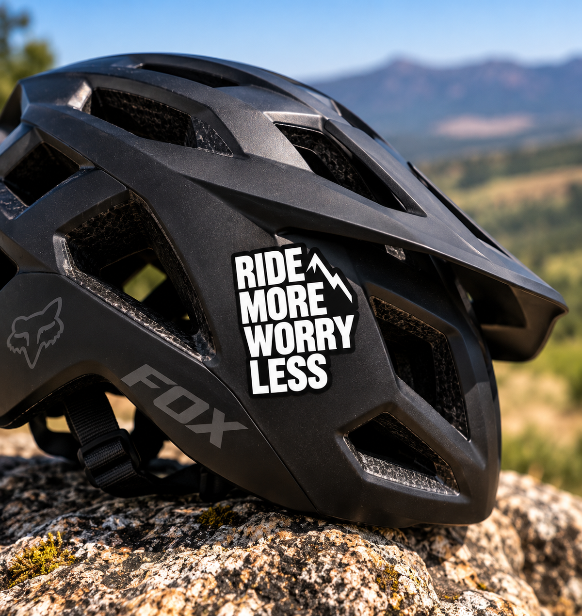 Autocolante RIDE MORE WORRY LESS β Ciclismo / BTT