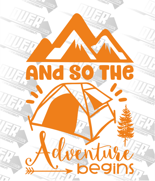 ⛺ Autocolante “And So The Adventure Begins” – E assim começa a aventura! ⛰️