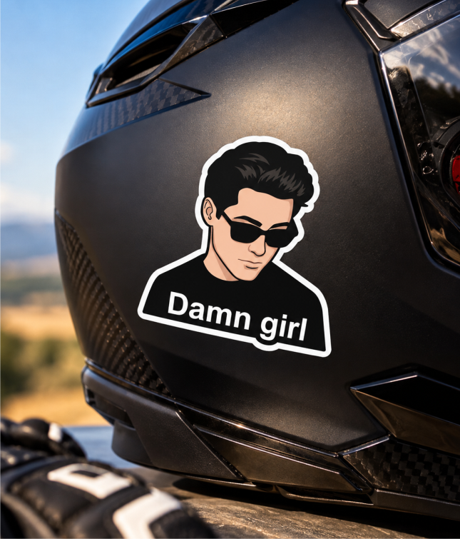 Autocolante Damn Girl – Funny Meme
