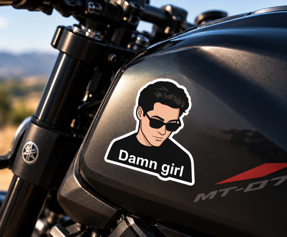 Autocolante Damn Girl – Funny Meme