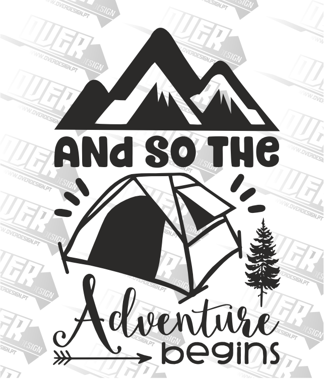 ⛺ Autocolante “And So The Adventure Begins” – E assim começa a aventura! ⛰️