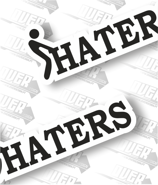 Autocolante “Haters” – Resposta silenciosa, impacto garantido 😎