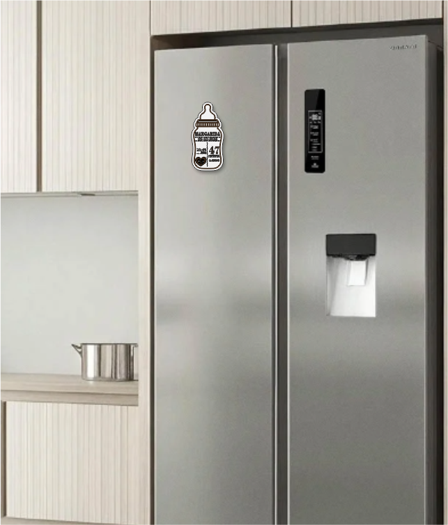 Íman de Frigorífico em MDF Personalizado – Lembrança de Nascimento 🍼