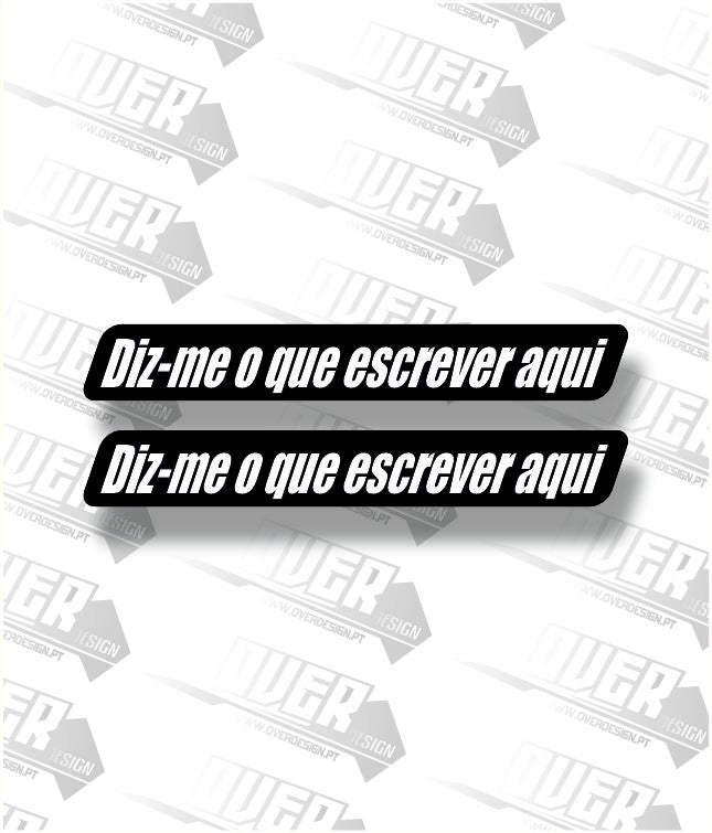 2 Autocolantes com texto personalizado