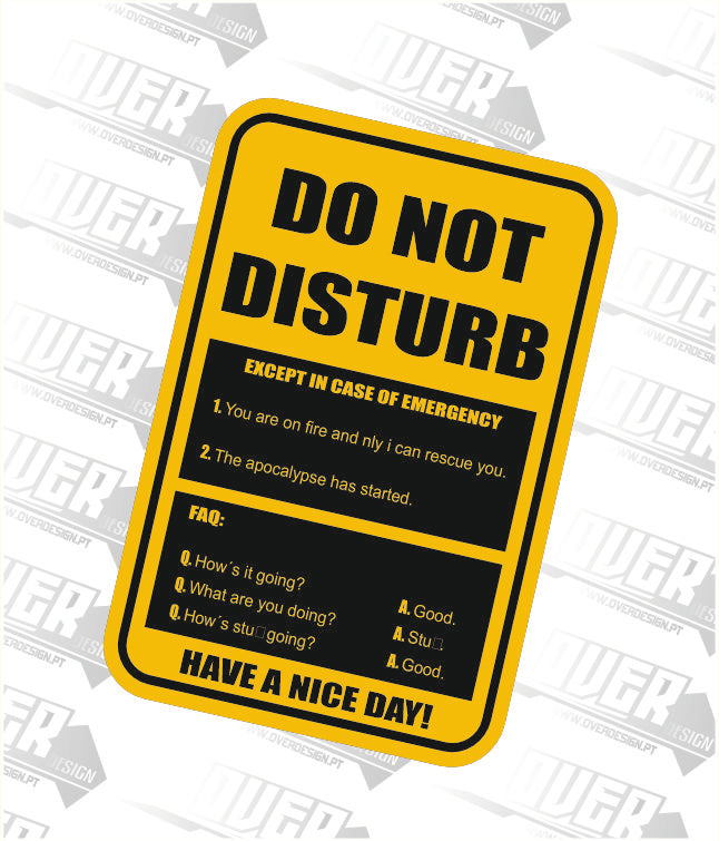 DO NOT DISTURB